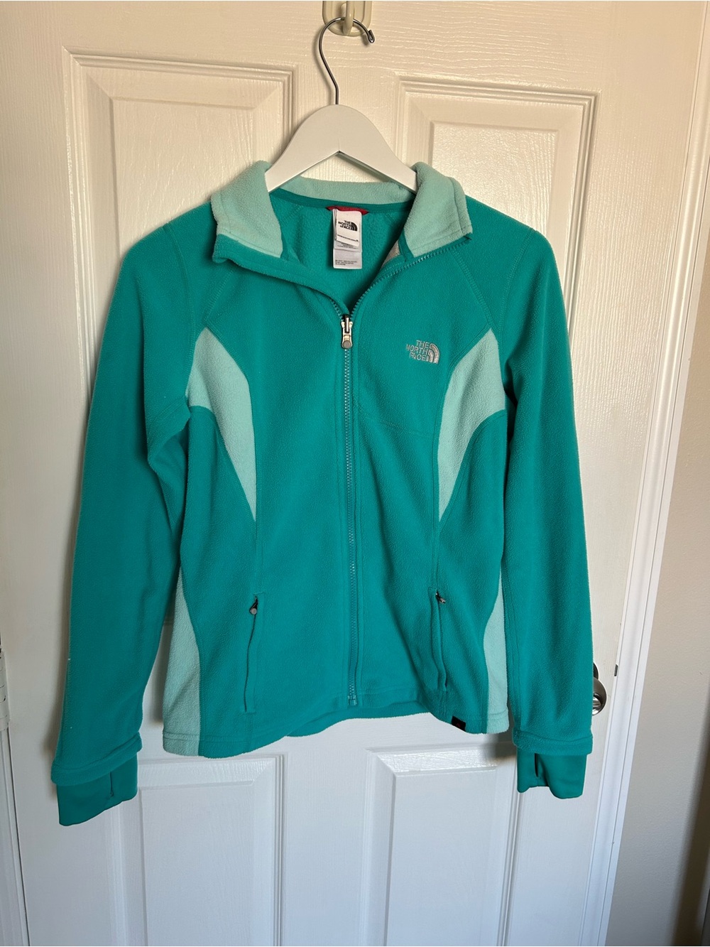 The North Face Teal & Light-Teal Full-Zip Fleece Jacket